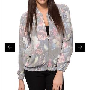 Obey floral bomber jacket